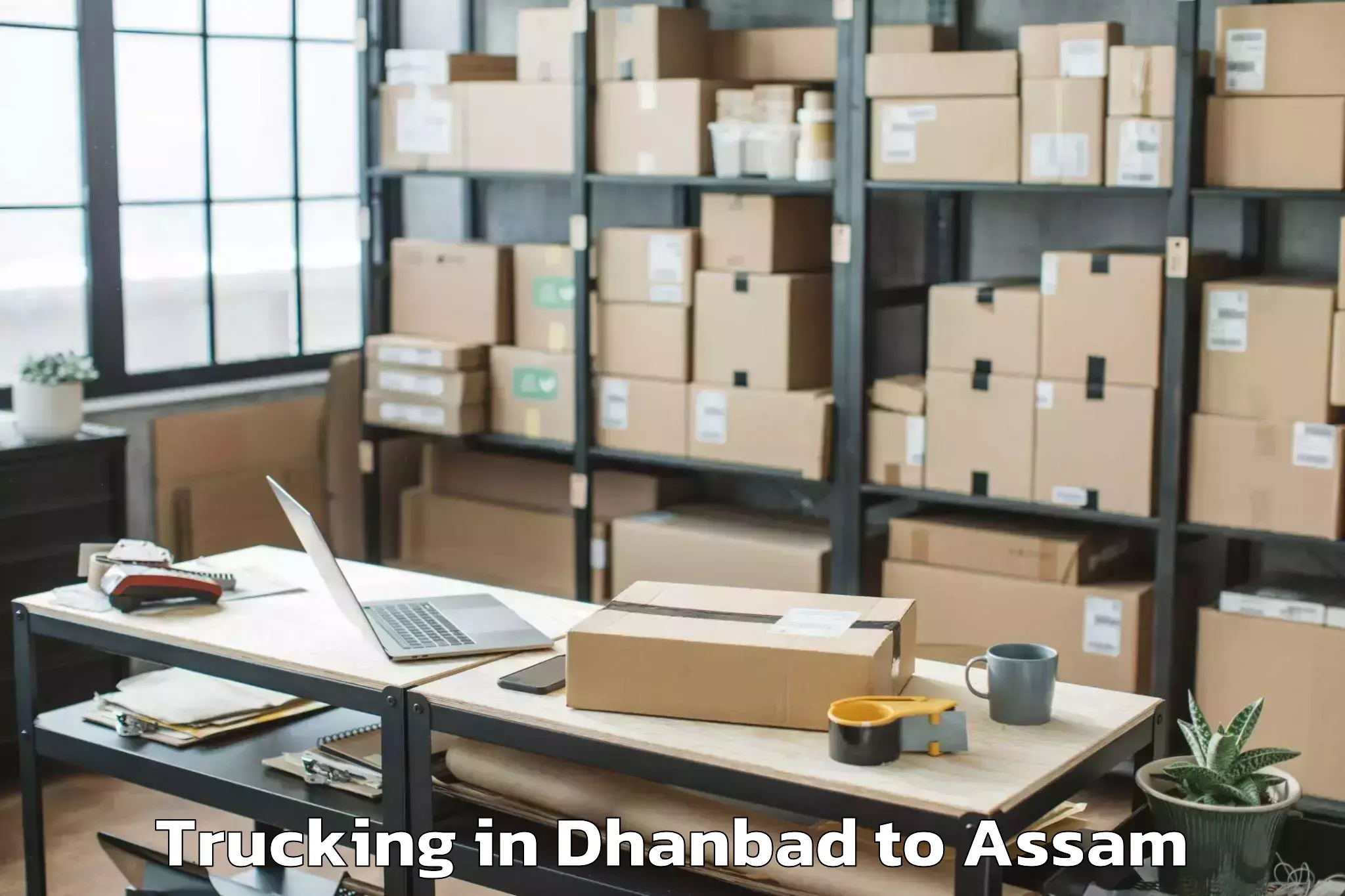 Book Dhanbad to Likabali Trucking Online